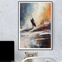 Skiër Boxer Basketbal/Hockey Player Oil Painting Poster Canvas schilderij Afdruk Wall Art Foto voor woonkamer kantoor decor
