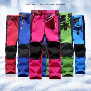 Ski BIB Pants Enfants Assault Garçons Filles Randonnée En Plein Air Escalade Trekking Sports Storm Suit Fece Imperméable Coupe-Vent Pantalon De Ski L221025