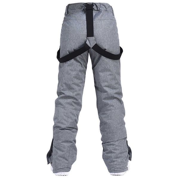 Esquí BIB Pantalones Moda Mujer y Hombre Nieve Invierno Deportes al aire libre Cinturón Snowboard Correa Pantalones Impermeable A prueba de viento Traje de esquí Baberos Unsex L221025