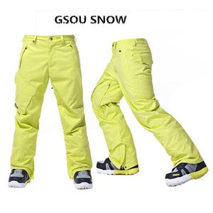 Pantalon de ski Gsou Snow Brand pour hommes Snowboard imperméable Moto Snowboard Snowboard Windproof Sportswear L221025