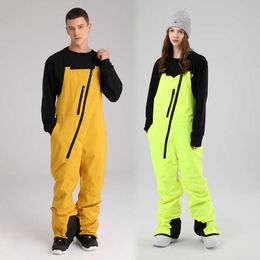 Ski BIB Pantalon Hommes Femmes Combinaisons Hiver En Plein Air Chaud Coupe-Vent Imperméable Snowboard Fa Ma Bavoirs Pantalon L221025