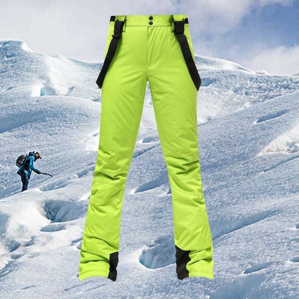 Pantalones con babero de esquí, pantalones cálidos para exteriores, antideslizantes, con superficie lisa y a prueba de nieve, para invierno, L221025