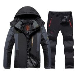 Ski -jassen 2021 Men039S Ski Suit Brands Winddicht Waterdicht Dikke Dikke Sneeuwjas Winter en snowboardjack -broek SE7180356