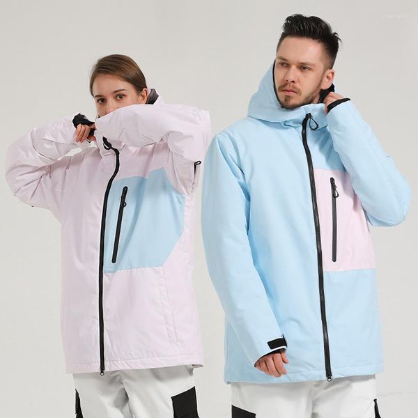 Chaquetas de esquí 2022, Tops de invierno, esquí para mujeres, deportes al aire libre, Snowboard, hombres, trajes impermeables a prueba de viento, abrigo de ropa cálida