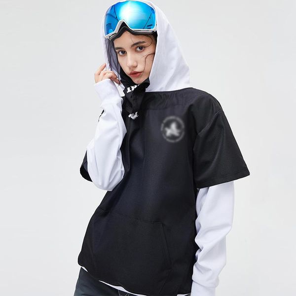 Chaquetas de esquí 2022 Mujeres Suéter de esquí Tela impermeable Versión única Chaqueta de snowboard al aire libre Hombres Traje Reflectante Falso Conjunto de dos piezas