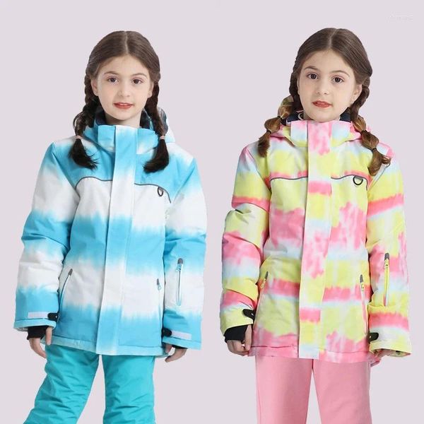 Vestes de ski à capuche pour filles, polaire chaude, manteau de neige pour enfants, vêtements de Snowboard, coupe-vent, vêtements d'extérieur pour adolescents, 2023
