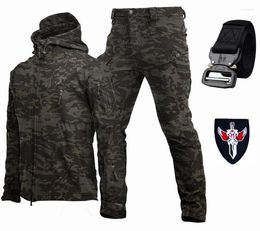 Vestes de ski 5XL Costume militaire tactique d'hiver pour hommes, coque souple, coupe-vent, imperméable, entraînement spécial, polaire chaude, uniforme militaire Cargo