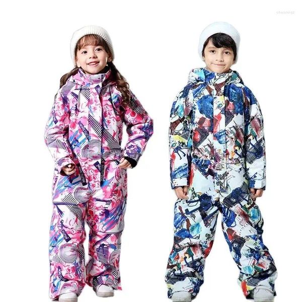 Chaquetas de esquí Traje de esquí para niños - Chaqueta de invierno de 30 grados impermeable y cálida