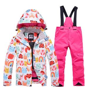 Vestes de Ski enfants Ski costume enfants marques coupe-vent imperméable chaud enfant filles neige ensemble hiver et snowboard veste pantalon