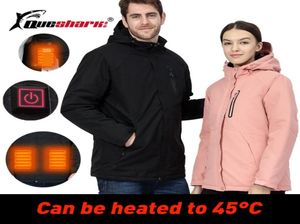 Skiing Jackets Men Women USB Verwarmde Ski Jacket Winter Warm Fleece Wandel Wandel Skiwear Skiwear Waterdichte Winddichte paar Snow SnowboA5815945