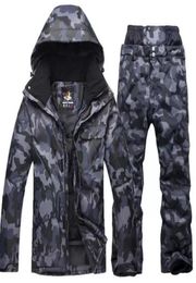 Vestes de ski Camouflage Camouflage Costume de ski imperméable Veste de neige d'hiver Breatch Snowboard Suits masculins et snowboard Set 32540367