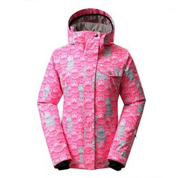 Vestes de ski MS GSOUSNOW Combinaison de ski Vêtements de planche unique Femme Style extérieur imperméable chaud coupe-vent