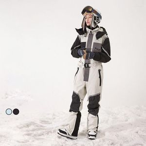 Chaquetas de esquí Traje de esquí de una pieza Hombres A prueba de viento Impermeable Cálido Masculino Ropa de snowboard transpirable Mujeres Conjuntos de nieve de invierno térmico al aire libre