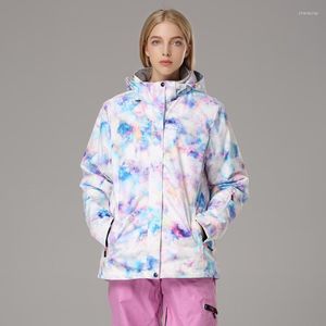 Ski Jackets Searipe Top marque hiver veste de Ski femmes thermique imperméable coupe-vent manteau en plein air Camping randonnée femme vêtements chauds
