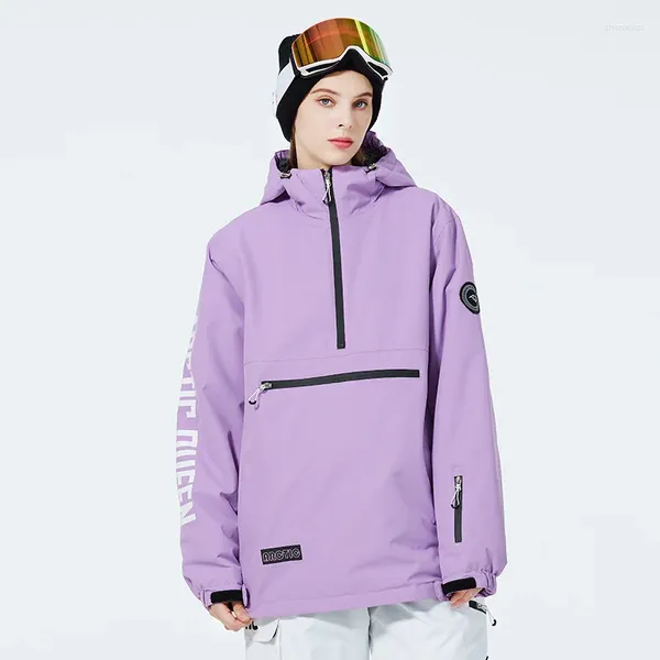 Chaquetas de esquí Ropa de esquí Chaqueta de snowboard con capucha Impermeable A prueba de viento Pareja Nieve Cálida Hombres y mujeres Ropa deportiva al aire libre