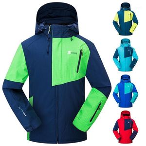 Vestes de ski Veste de ski pour hommes Hiver Sports de plein air Chaud et Snowboard Hommes Coupe-vent Imperméable Épaissir Manteau de neige à capuche