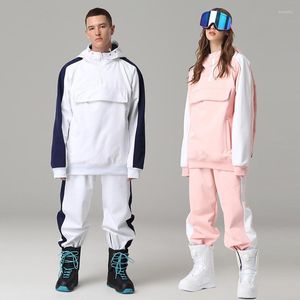 Chaquetas de esquí, conjunto de esquí para mujer, deportes al aire libre, chaqueta de Snowboard, traje, ropa de invierno, impermeable, cálido, transpirable, ropa de trabajo, pantalones de nieve para hombre