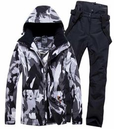 Vestes de Ski combinaison de Ski hommes hiver en plein air coupe-vent imperméable thermique mâle pantalons de neige ensembles et veste de snowboard 7931904