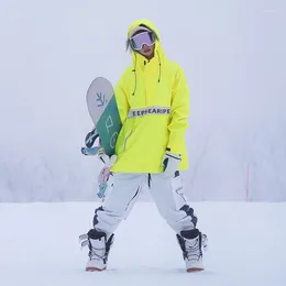 Vestes de Ski Ski femmes hommes à capuche Sports de plein air Snowboard automne hiver hauts vêtements costume coupe-vent imperméable manteau