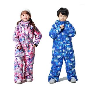 Chaquetas de esquí SNOW Marca Niños Traje de esquí Niños Niñas Chaqueta de snowboard Pantalón a prueba de viento Ropa de invierno impermeable Ropa deportiva al aire libre Térmica