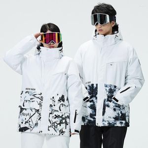 Ski -jassen Dikke Warm Women Men Ski Pak Outdoor Kleding Winddichte waterdichte snowboard Sportsuitrusting Winterpaar jas