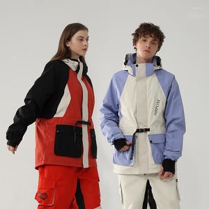 Vestes de ski haut veste de Ski femmes hommes Sport de plein air Snowboard manteau de neige à capuche vêtements d'hiver coupe-vent ample imperméable