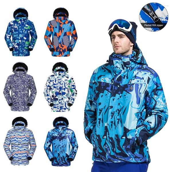 Vestes de ski VECTOR Ski hommes coupe-vent chauffant respirant snowboard manteau hiver en plein air randonnée Camping équipement impression costume