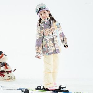 Ski -jassen Winterkinderen Ski kleding Top meisjes jongens verdikt warm snowboard kinderen pak jas winddicht waterdicht