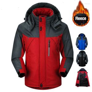 Chaquetas de esquí de invierno para hombre, chaqueta de esquí, Parka, abrigos térmicos de lana, cazadora para Snowboard, chaqueta impermeable a prueba de viento 5XL