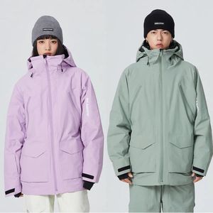 Vestes de Ski femmes hommes veste chaude Snowboard manteau isolé imperméable Snowboard montagne neige Ski avec capuche