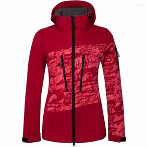 Chaquetas de esquí para mujer, chaqueta de invierno de concha suave con capucha, impermeable, a prueba de viento, para Snowboard, deportes de senderismo para mujer