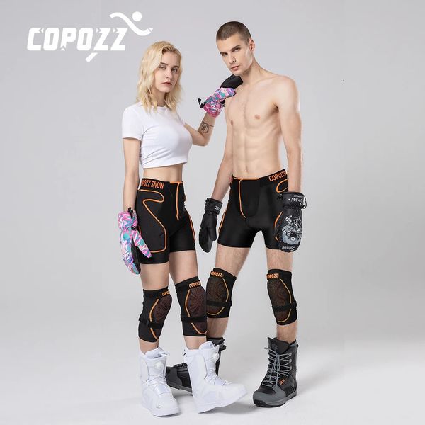 Pantalones cortos acolchados de esquí Pantalones cortos ajustables unisex para equipo deportivo Protección para snowboard Almohadillas para la cadera Pantalones cortos para motocicleta Patín de esquí Pantalones cortos acolchados antichoque Rodilleras 231016