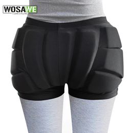 Pantalones cortos acolchados de esquí WOSAWE EVA Pad Snowboard pantalones cortos de protección de cadera niños adultos esquí patinaje sobre ruedas Hockey montar ciclismo protector trasero bicicleta corto 231016