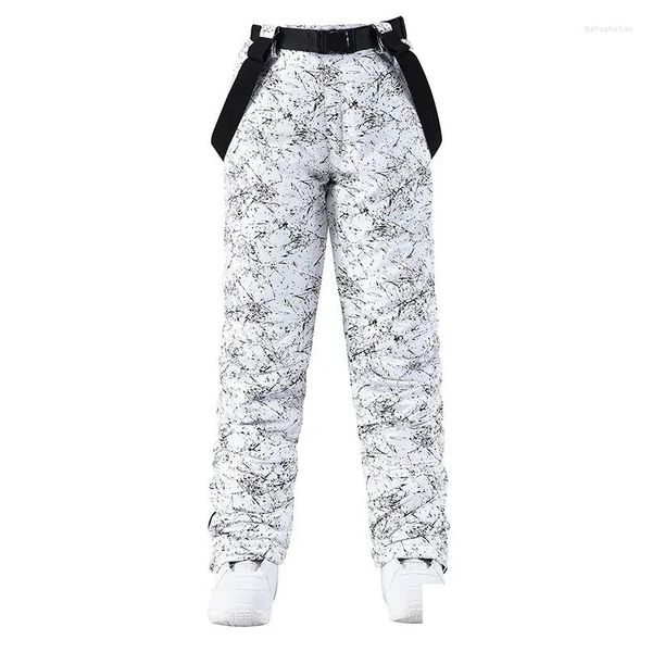 Pantalons de ski 2024 Ski Femmes et hommes Hiver Outdoor Single Board Double Snow Warm Sangles épaissies Drop Livraison Sports Outdoor Athlet Ot2Uf