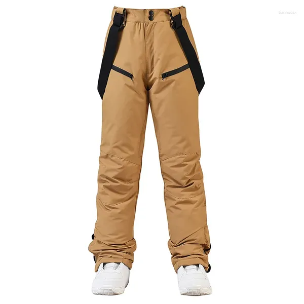 Pantalones de esquí 2024 invierno Snowboard hombre impermeable transpirable esquí-30 grados al aire libre Camping senderismo y montañismo pantalones