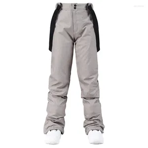 Pantalon de Ski 2024 femmes hommes coupe ajustée simple planche Double planche chaud épaissi sangles Ski