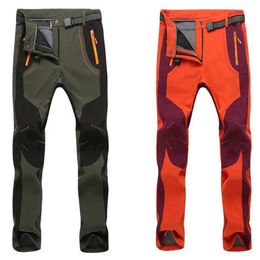 Ski Pantalon Automne hiver épais chaud polaire pantalon femmes imperméable randonnée Trekking Camping ski softshell pantalon extérieur coupe-vent pantalon 231025