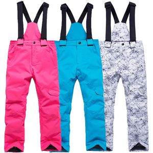 Pantalons de Ski garçons et filles Ski chaud coupe-vent imperméable neige snowboard extérieur hiver pantalon