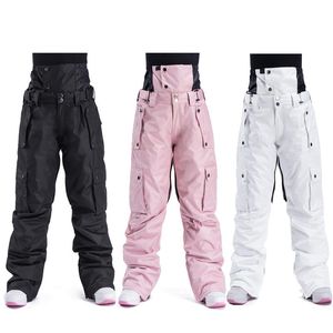 Pantalon de ski de haute qualité Men de ski femmes pour le vent étanche à étanche couple chaud pantalon de neige hivernale Protection de taille