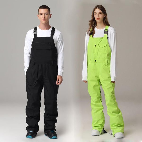 Pantalones de esquí mono esquí Snowboard hombres mujeres babero monos hombre invierno deportes al aire libre cálido mujer 2023