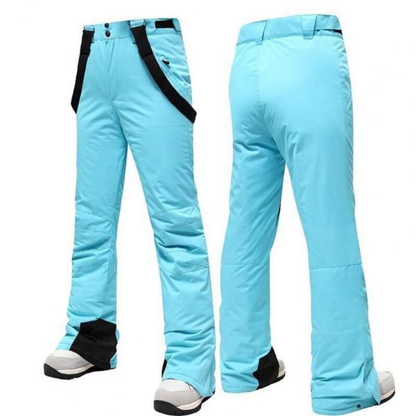 Pantalones de esquí para mujer, protección aislante impermeable, superficie lisa, a prueba de viento, transpirables, para snowboard