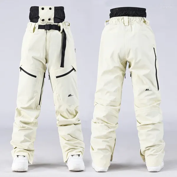 Pantalones de esquí Monos de snowboard Hombres Pantalones de nieve Mujer Senderismo al aire libre A prueba de viento Ropa de esquí cálida impermeable