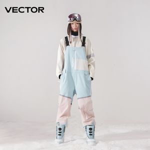 Ski -broek vector dikke mannen vrouwen ski recht overalls jumpsuit slabib waterdichte winter warme winddichte buitensporten snowboard 221122