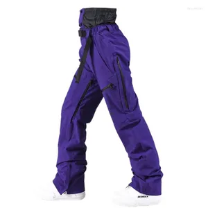 Pantalones de esquí, pantalones de esquí de invierno para hombres y mujeres, deportes al aire libre, impermeables, a prueba de viento, gruesos, cálidos, pantalones de snowboard para parejas