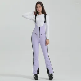 Pantalon de Ski à bretelles pour Snowboard, coupe-vent, imperméable, respirant, chaud, pour l'extérieur, une pièce, pour la neige, hiver