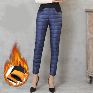 Ski -broek Winter vrouwen Hoge taille recht naar beneden dames fluwelen broek Dikkeling slanke thermische vrouwelijke warme broek 2023