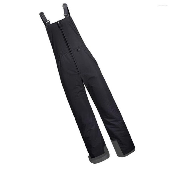 Pantalon de ski femme bavoir de Ski professionnel couleur noire Sport de plein air épaissi garder au chaud pantalon de Snowboard pantalon XL