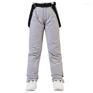 Pantalones de esquí Mujer Esquí Deportes al aire libre Tirantes de alta calidad Pantalones Hombres A prueba de viento Impermeable Cálido Invierno SK114