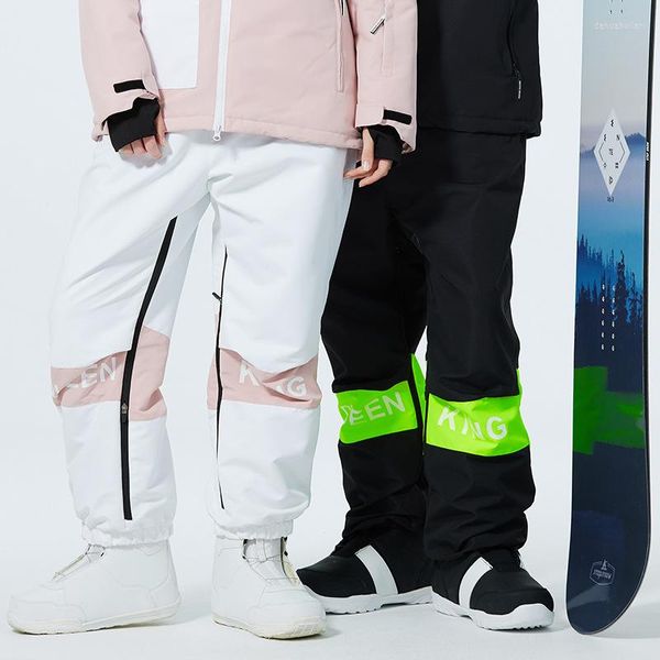 Pantalons de Ski pour femmes et hommes, Snowboard, chauds, imperméables, coupe-vent, respirants, à la mode, pour la neige, hiver 2022