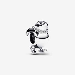 Ski Penguin Charm Pandoras 925 Sterling Silver Luxury Charms Set Bracelet Making Charms Perlé Designer Collier Pendentif Boîte Originale TOP qualité en gros